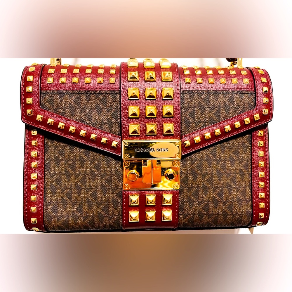 NWT Michael Kors Rose Medium Shoulder Bag in Merlot